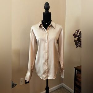Abercrombie & Fitch Cream Button-Down Shirt